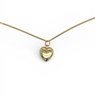 14 karaat geelgouden bedel, hart #28603