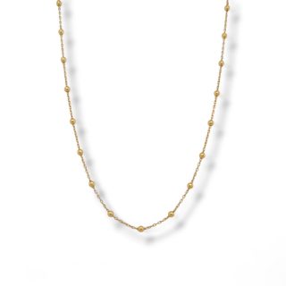 Fijn collier met bolletjes 14 karaat geelgouden - occasion #29267