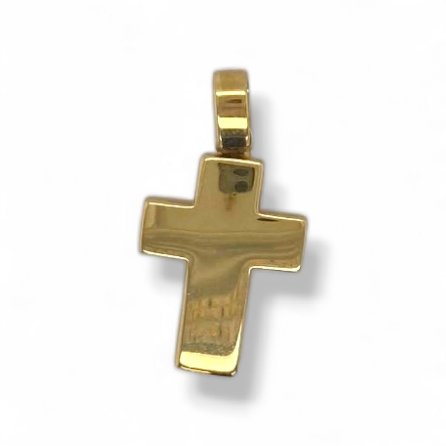 Gouden kruis hanger van Quinn, 18 karaat. #3710 - Afbeelding 3