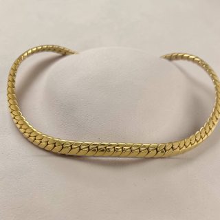 18 karaat geelgouden choker collier massief met veiligheidsslot