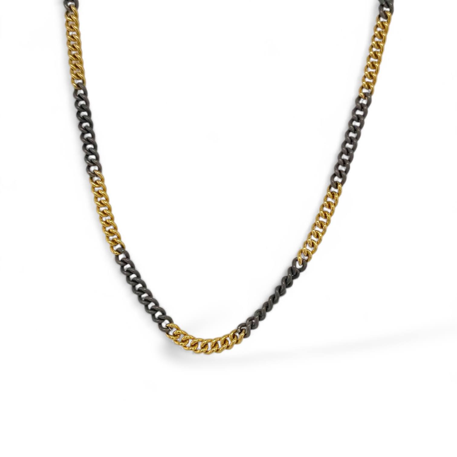 Gourmet collier goud en titanium 2,8 mm 18 karaat vintage ketting