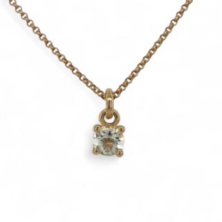 gouden hanger met aquamarijn
