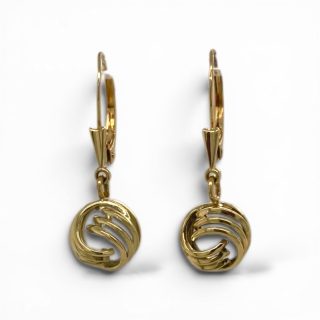 Gouden oorhangers knoop motief - 14 karaat - 29493