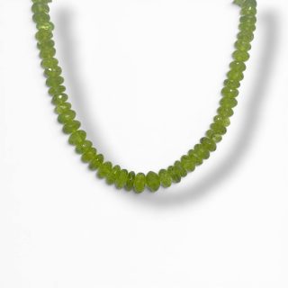 Peridot kralen collier groen edelstenen