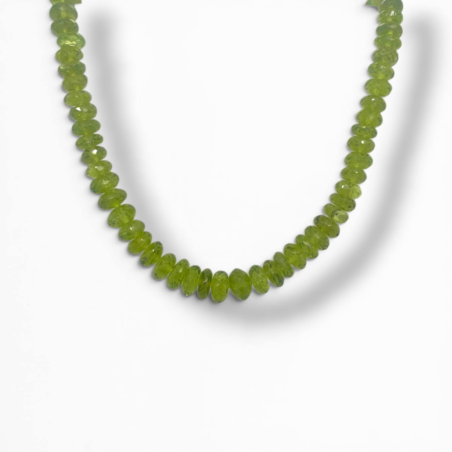 Peridot kralen collier groen edelstenen