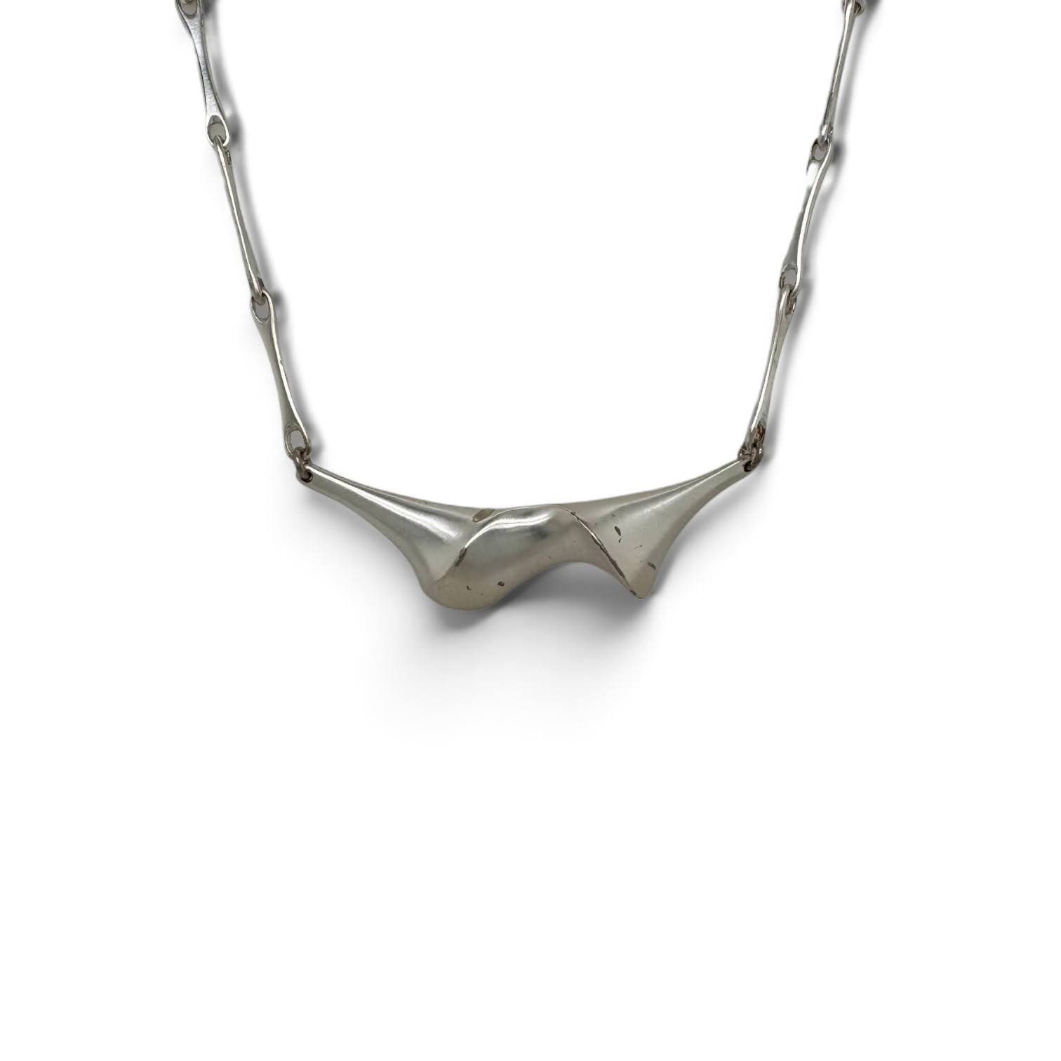 Vintage Lapponia Arietta collier van 925 sterling zilver, ontworpen door Zoltan Popoits