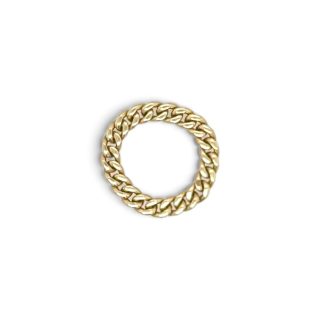 Fijne gourmet schakel ring - 14 karaat geelgoud #4953