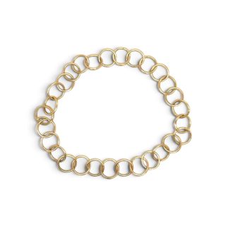 14 karaat geelgouden cirkelschakel armband handgemaakt